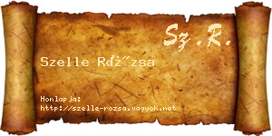 Szelle Rózsa névjegykártya