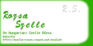 rozsa szelle business card